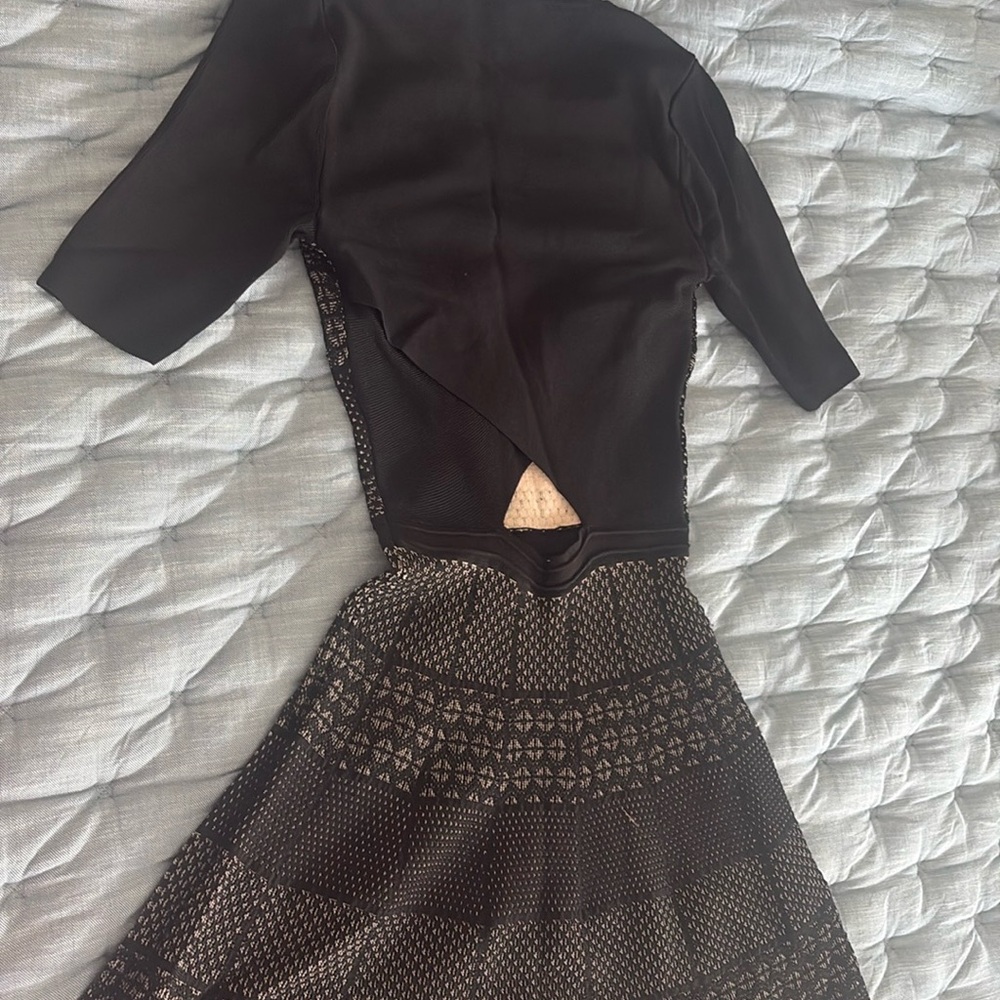 Elegant Black Patterned Skirt